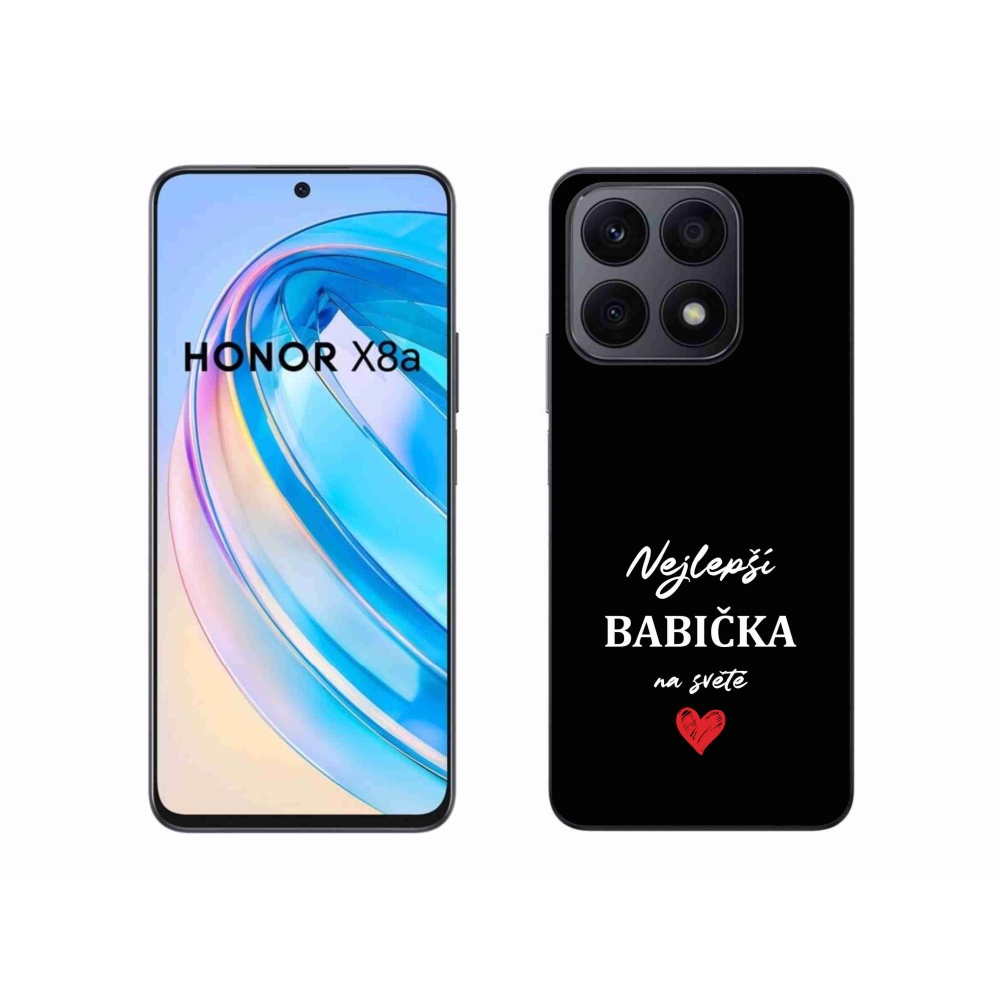 Gél borítás mmCase a Honor X8a számára - Best Grandma 1 fekete háttérrel