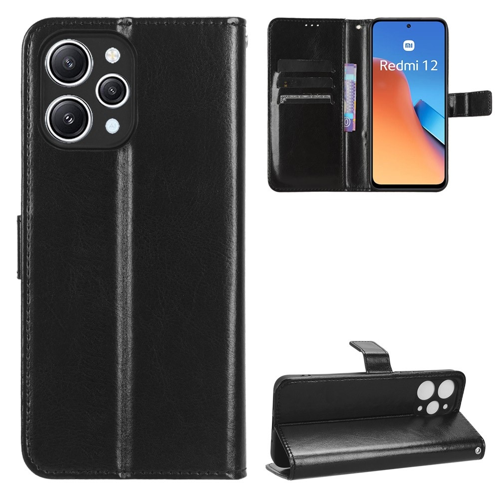 Lókönyv tok a Xiaomi Redmi 12 4G/5G készülékhez - fekete