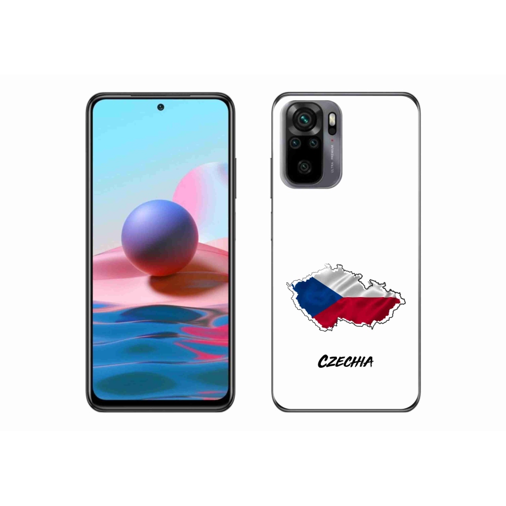 Gél borítás mmCase a Xiaomi Redmi Note 10 4G - Csehország fehér háttérrel