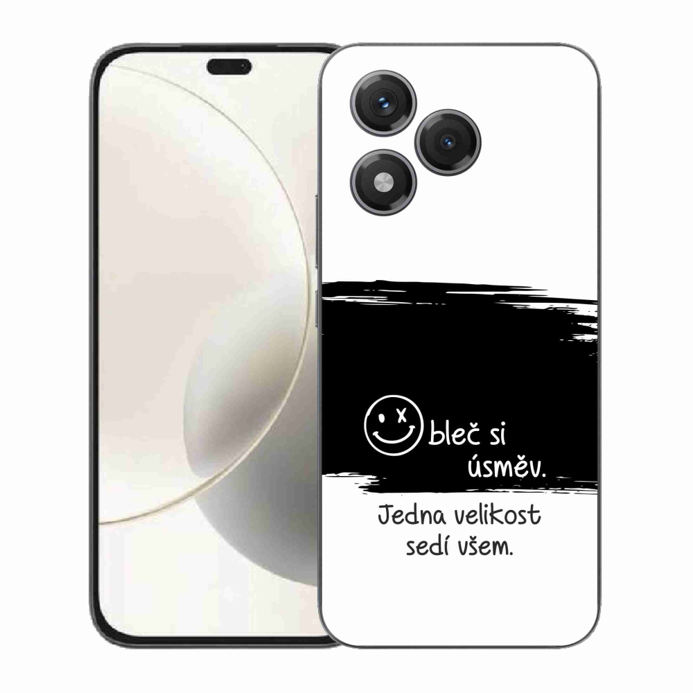 Gél borító mmCase a Honor 400 Lite-hoz - vicces szöveg 8 fekete és fehér háttérrel