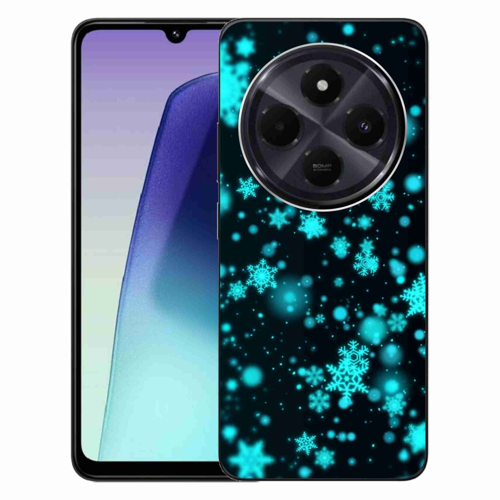 Gél borítás mmCase a Xiaomi Redmi 14C/Poco C75-hez - hópelyhek 1