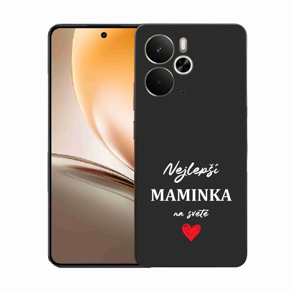 Gél borító mmCase a Realme 14 5G/14T 5G-n - legjobb anya 1 fekete háttérrel