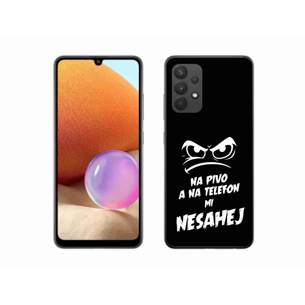 Gél borítás mmCase Samsung Galaxy A32 4G - sör motívum 2 fekete háttérrel