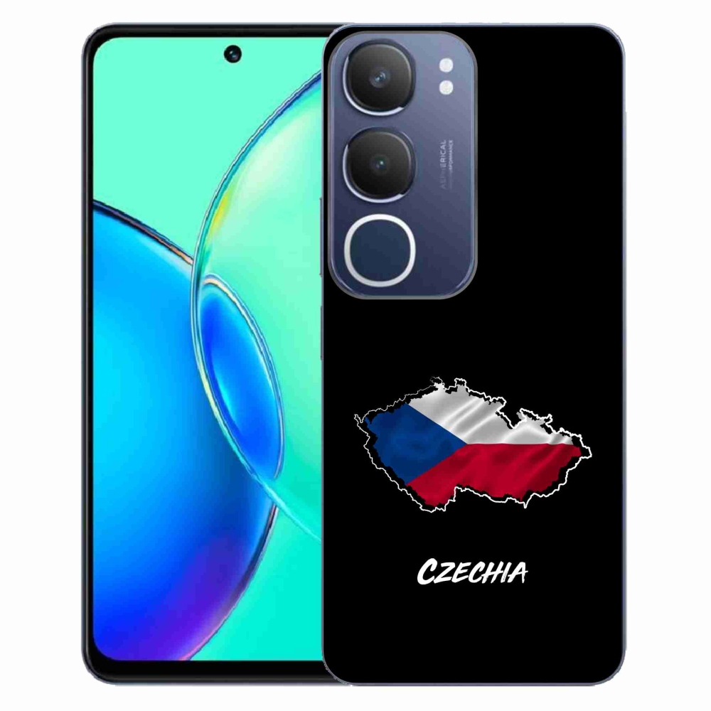 Gél borítás mmCase a Vivo Y19s készülékhez - Csehország fekete háttér