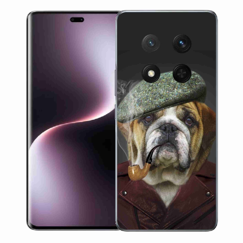 Zselés borítás mmCase a Honor Magic 7 Lite 5G számára - kutya csővel