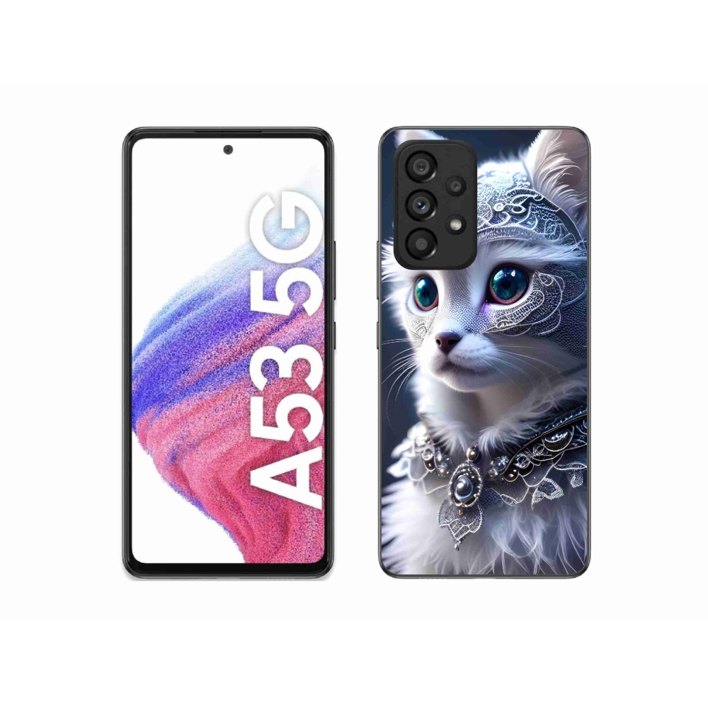 Gél védőhuzat mmCase Samsung Galaxy A53 5G - fehér macska