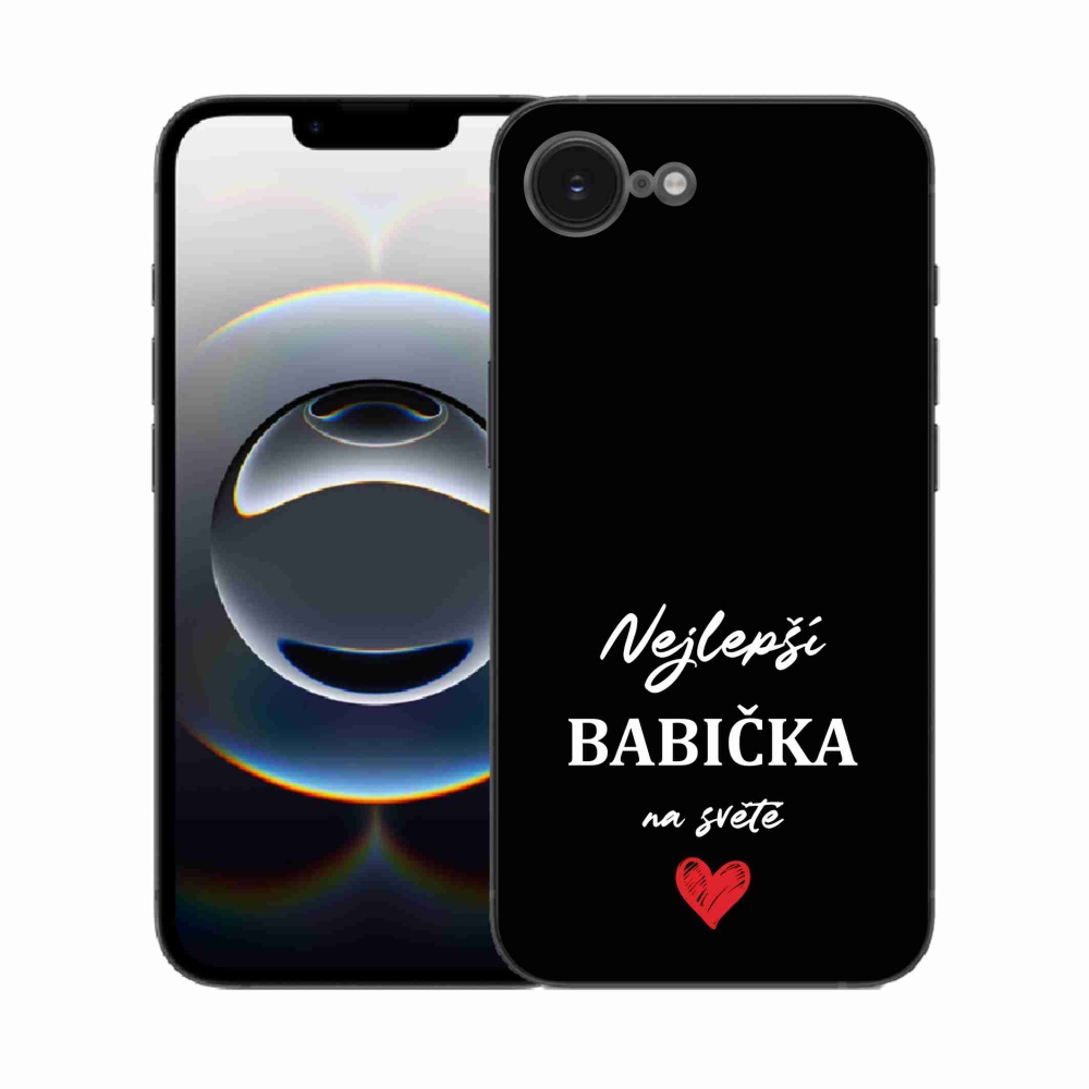 Gél borítás mmCase iPhone 16e készülékhez - Best Grandma 1 fekete háttér