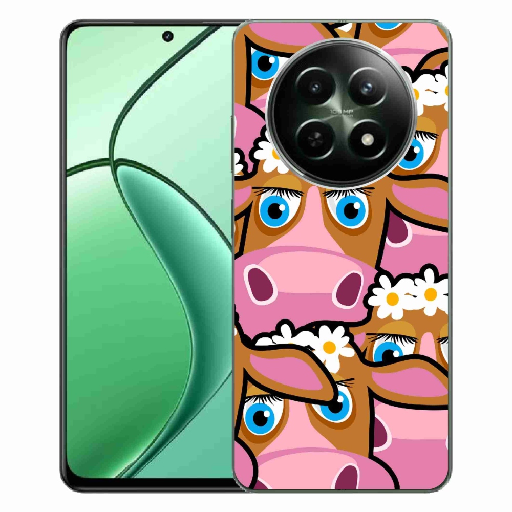 Zselés borítás mmCase a Realme 12 5G/12x 5G készülékhez - karikatúrás tehenek