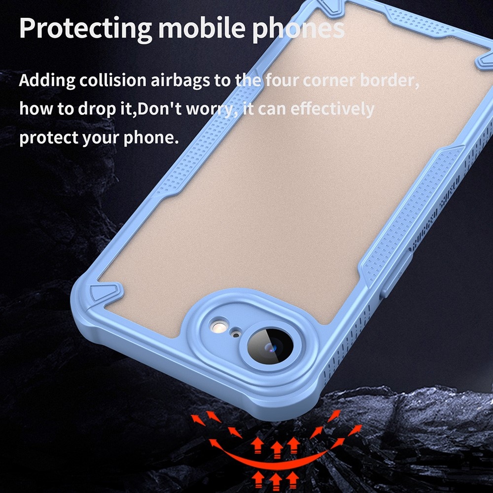 Fagyasztott tartós borítás iPhone 16e készülékhez - kék