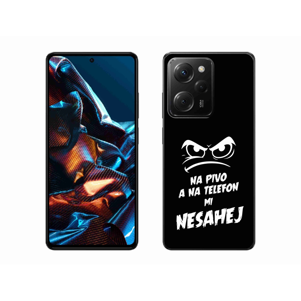 Gél borítás mmCase a Xiaomi Poco X5 Pro 5G számára - sör motívum 2 fekete háttér