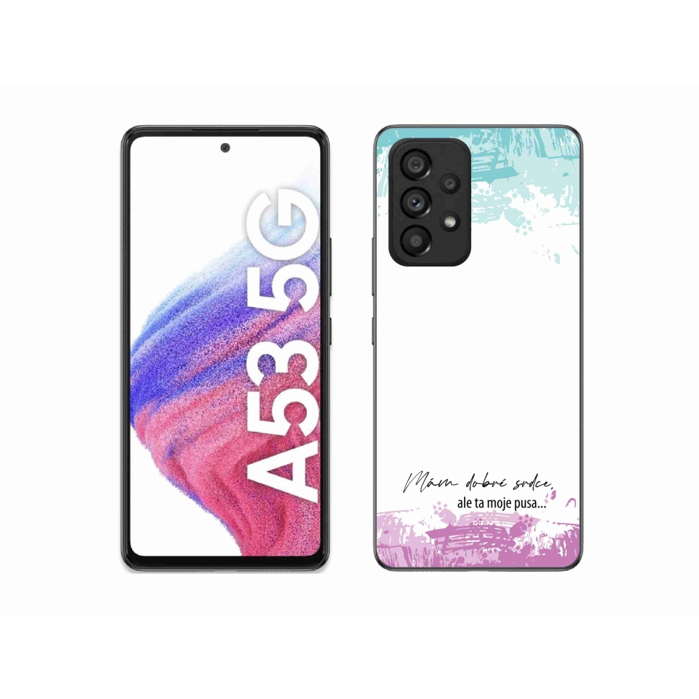 Gél borító mmCase Samsung Galaxy A53 5G - vicces szöveg 3 fehér háttérrel