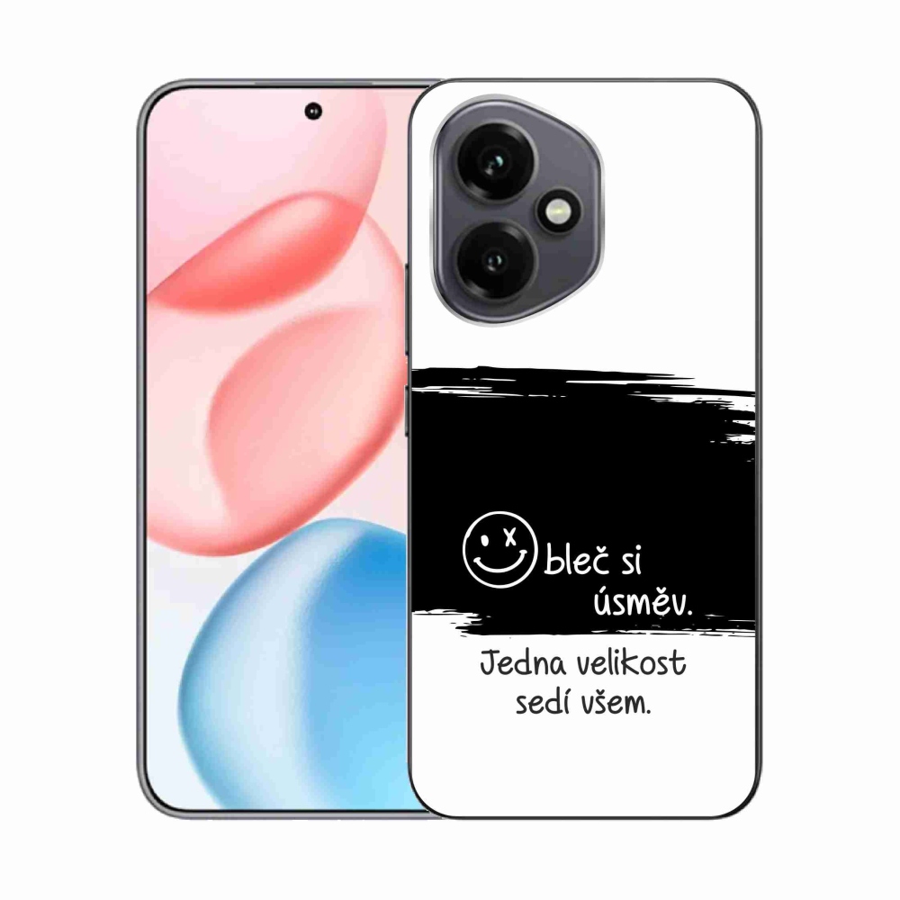 Gél borító mmCase a Honor 400-hoz - vicces szöveg 8 fekete és fehér háttérrel