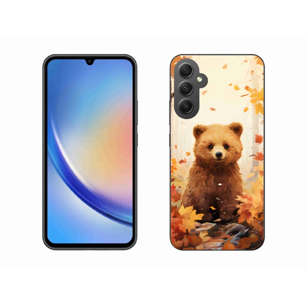 Zselés borítás mmCase Samsung Galaxy A34 5G - medve az erdőben