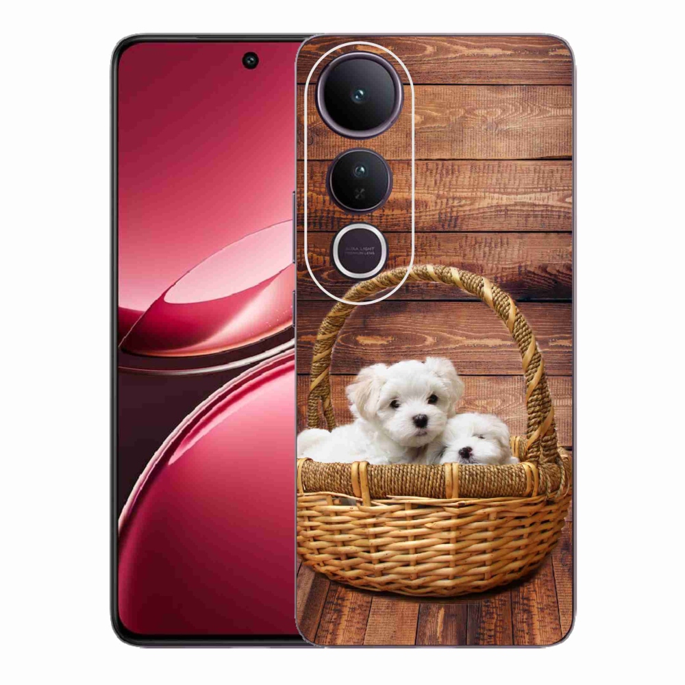 Gél borítás mmCase a Vivo V50 Lite 4G/5G készülékhez - kölyökkutyák