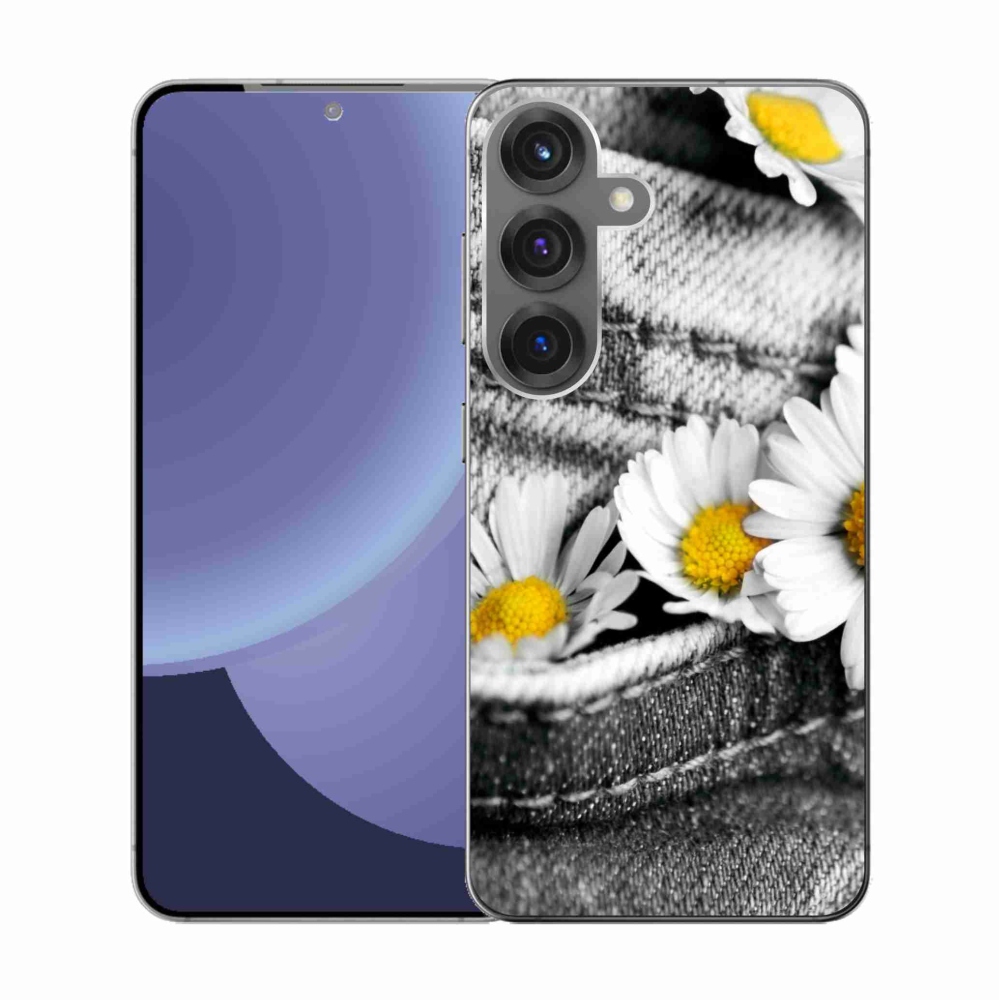 Gél védőhuzat mmCase Samsung Galaxy S25 készülékhez - margaréták