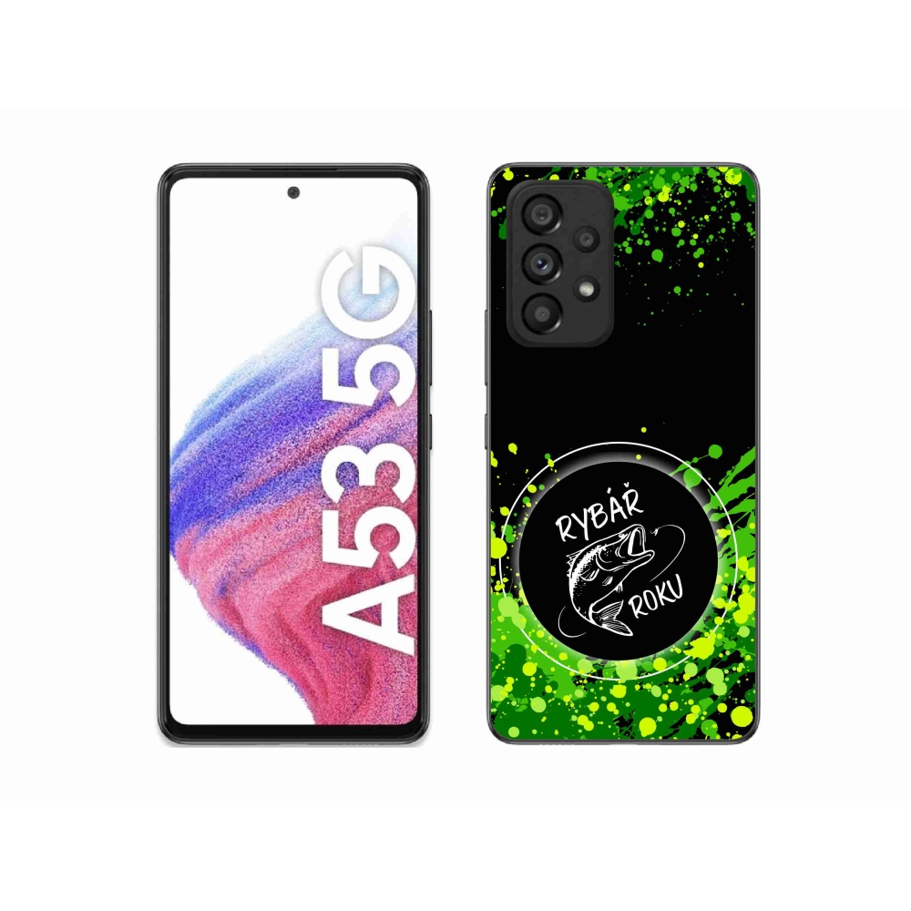 Gél borító mmCase Samsung Galaxy A53 5G - az év halászának fekete háttere