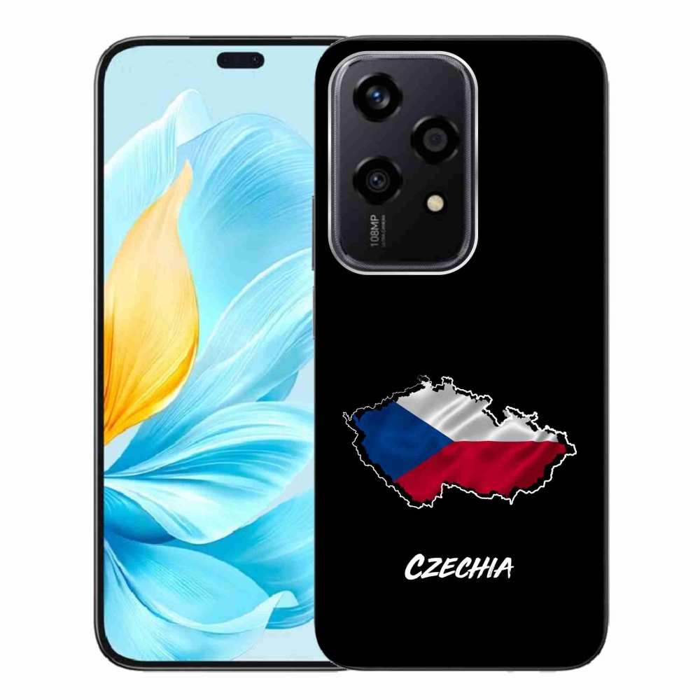 Zselés borító mmCase a Honor 200 Lite 5G számára - Csehország fekete háttér