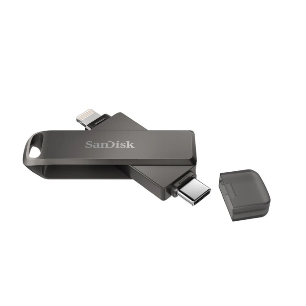 SanDisk iXpand Flash Drive Luxe 128GB, USB-C 3.1/Lightning
