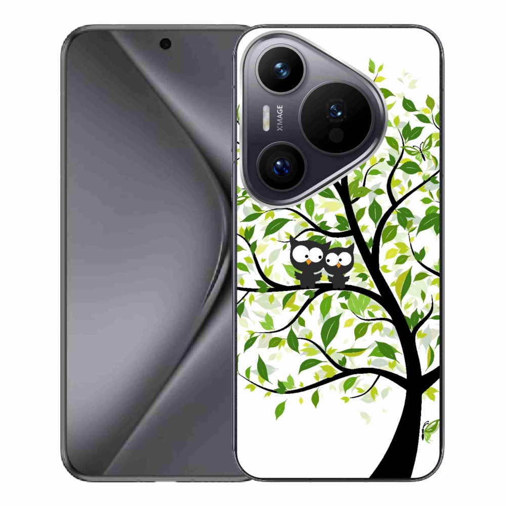 Gél borító mmCase a Huawei Pura 70 Pro számára - baglyok a fán