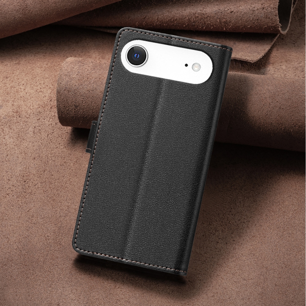 BINFEN könyvtáska iPhone 17 Air készülékhez - fekete