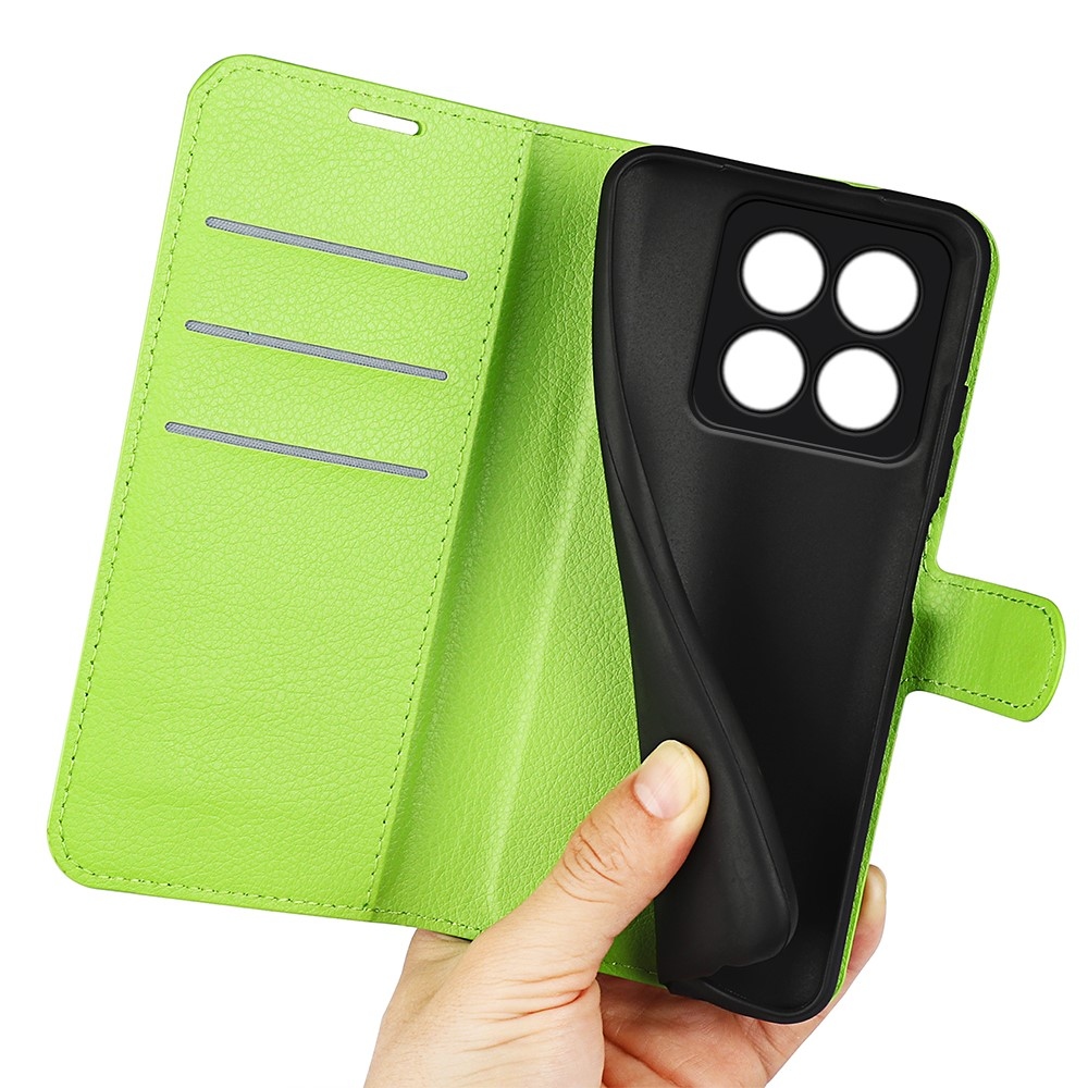 Litchi könyv tok a Xiaomi 14 Pro-hoz - zöld