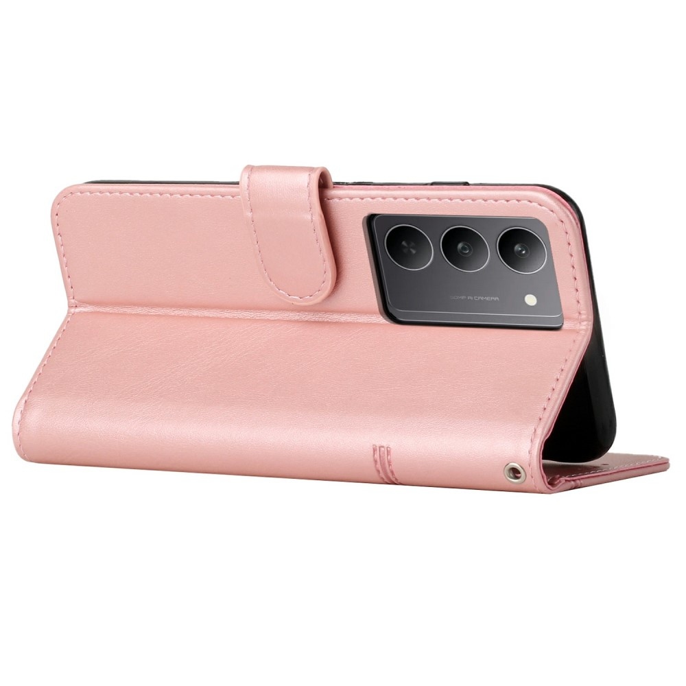 Line könyvtáska a Realme C75 készülékhez - rózsaarany