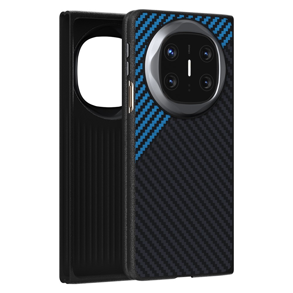 ABEEL tok műanyag borítás műbőrrel Huawei Mate X6-ra - fekete/kék