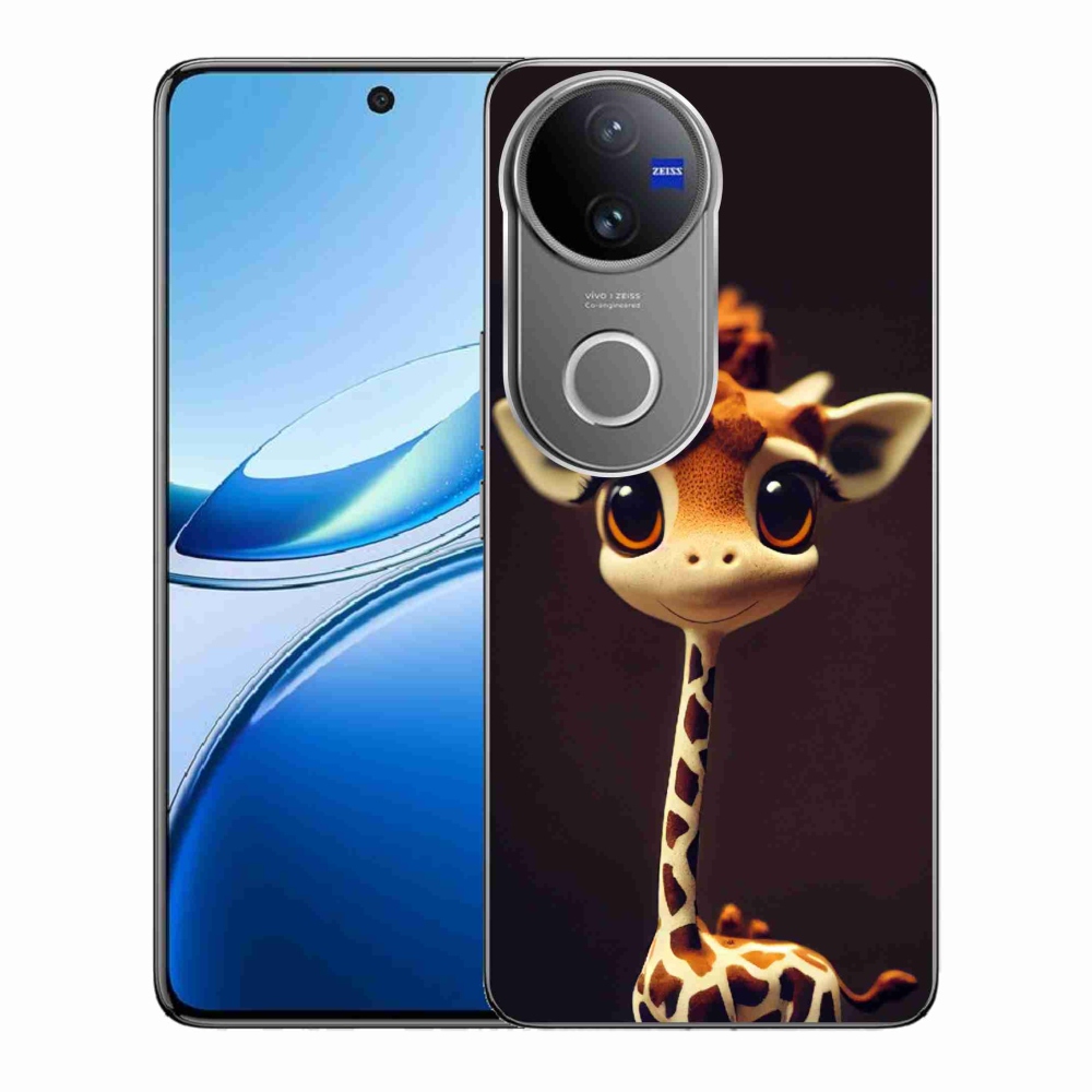Zselés borítás mmCase a Vivo V50 5G készülékhez - kis zsiráf