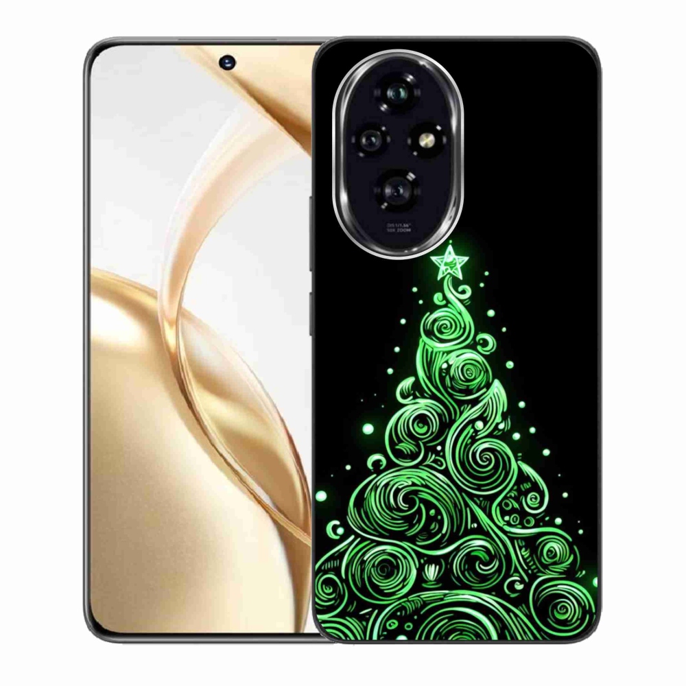 Zselés borítás mmCase a Honor 200 5G számára - neon karácsonyfa 3