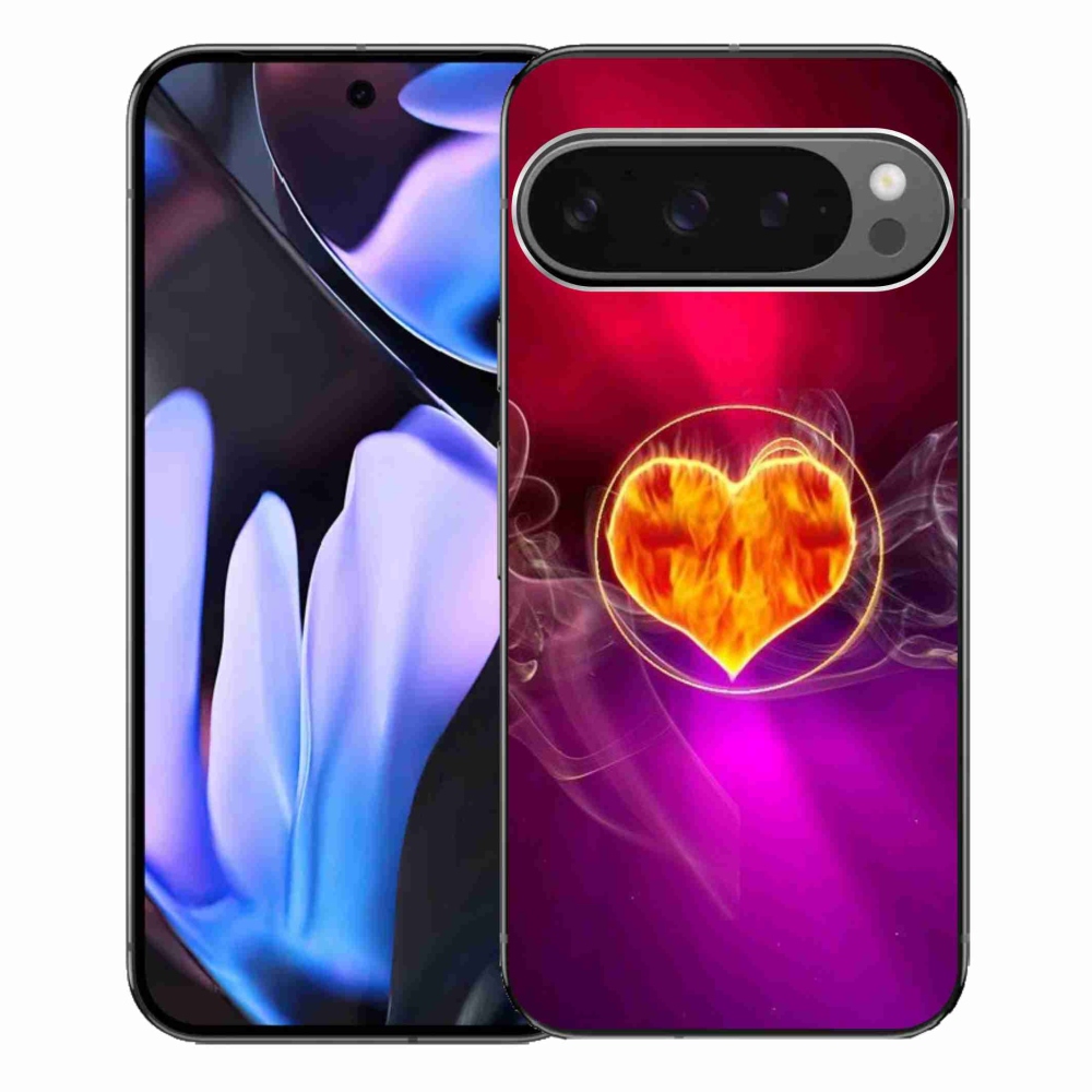 Gél borítás mmCase a Google Pixel 9 Pro XL számára - tüzes szív