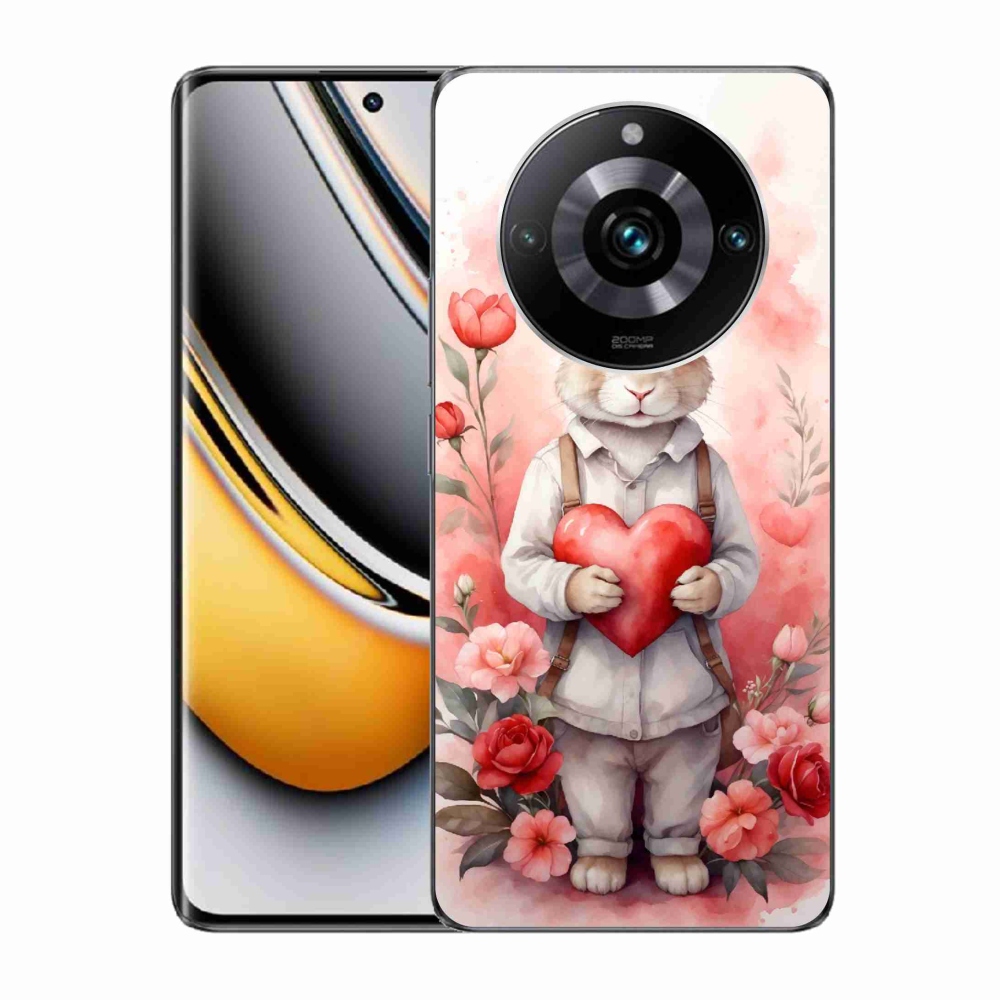 Zselés borítás mmCase a Realme 11 Pro/11 Pro+ készülékhez - nyúl szívvel
