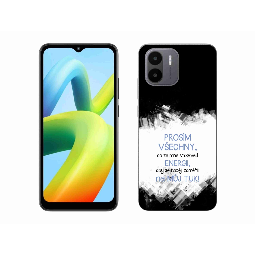 Gél borító mmCase a Xiaomi Redmi A1-hez - vicces szöveg 1 kék