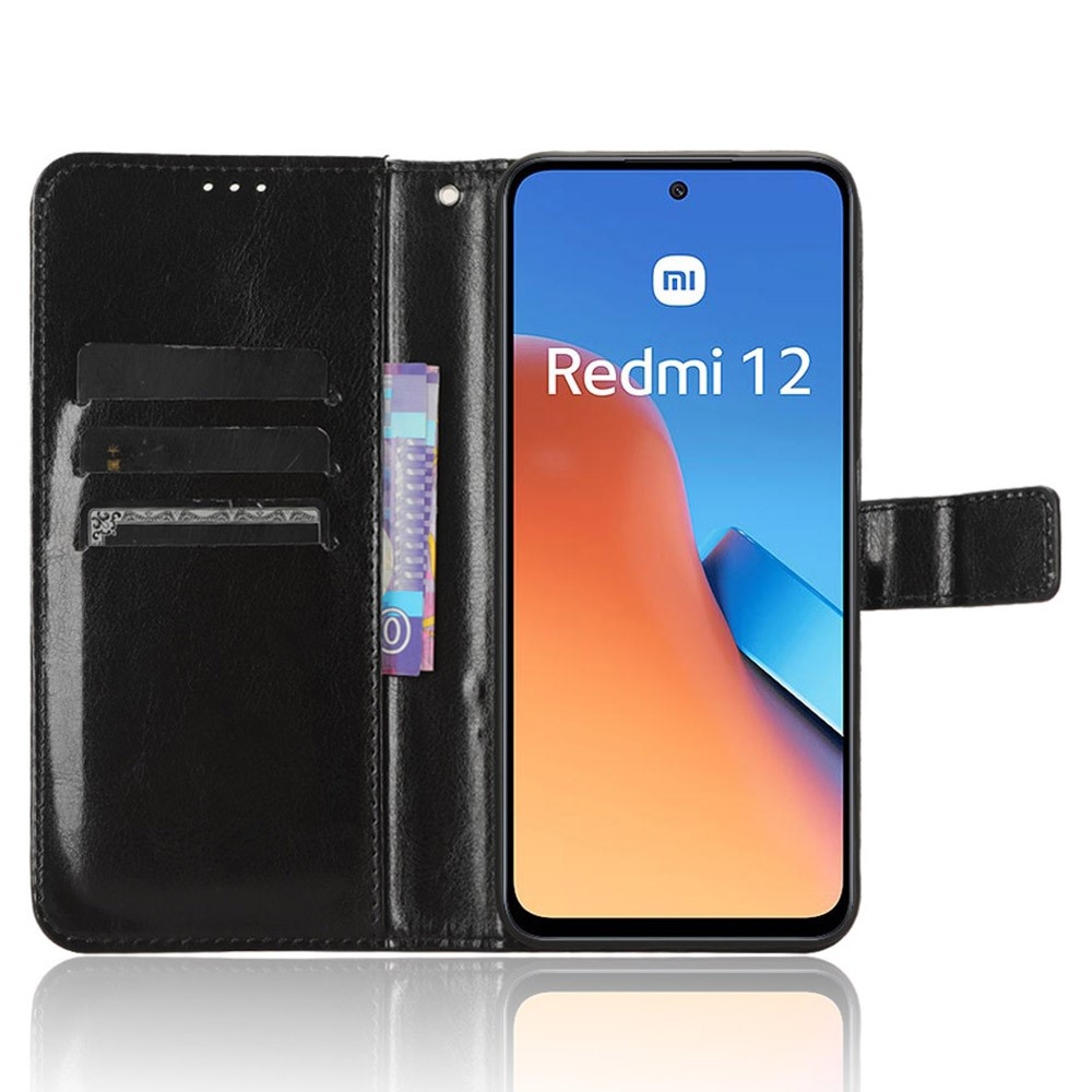 Lókönyv tok a Xiaomi Redmi 12 4G/5G készülékhez - fekete