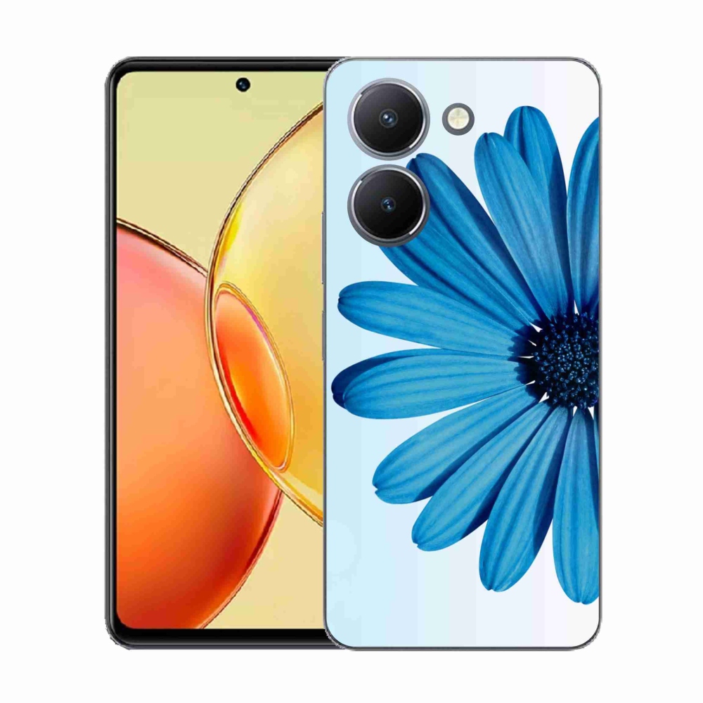 Zselés borítás mmCase a Vivo Y36-hoz - kék margaréta