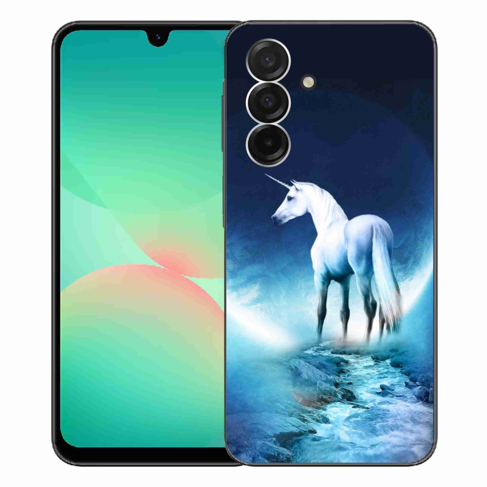 Gél védőhuzat mmCase Samsung Galaxy A26 5G - fehér egyszarvúhoz