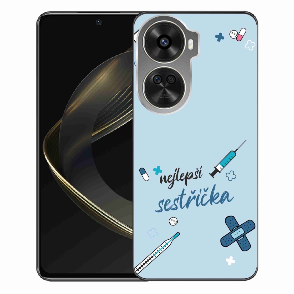 Gél borító mmCase a Huawei Nova 12 SE-n - a legjobb kishúg kék háttérrel