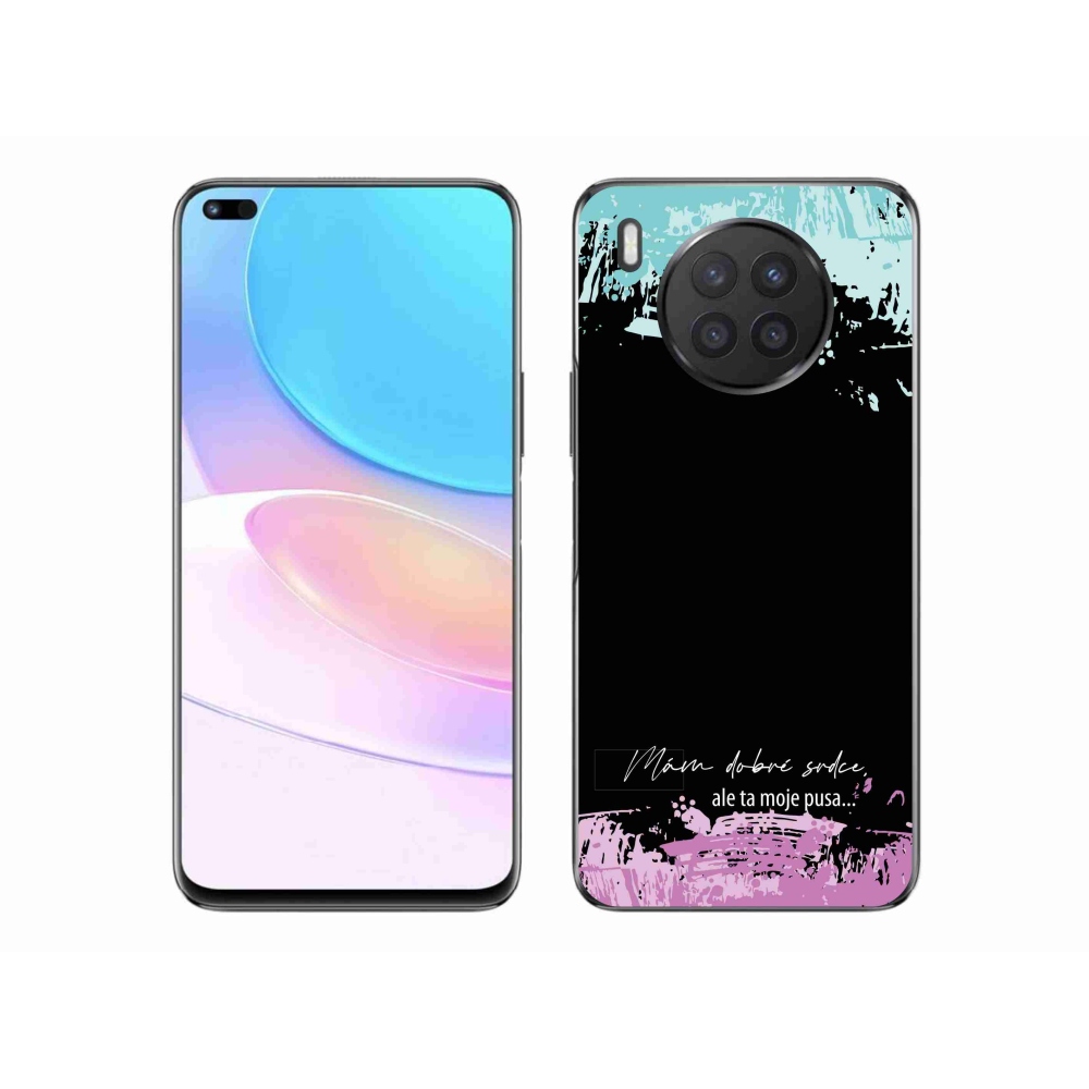 Zselés borító mmCase a Honor 50 Lite készülékhez - vicces szöveg 3 fekete háttérrel