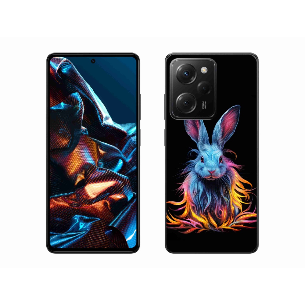 Gél borítás mmCase a Xiaomi Poco X5 Pro 5G számára - absztrakt nyúl