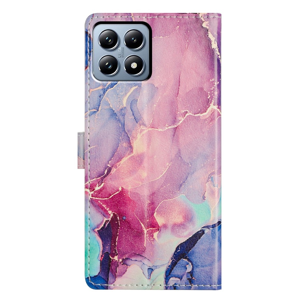 Biztonságos könyvtáska Xiaomi 15T-hez - rózsaszín-zöld márvány