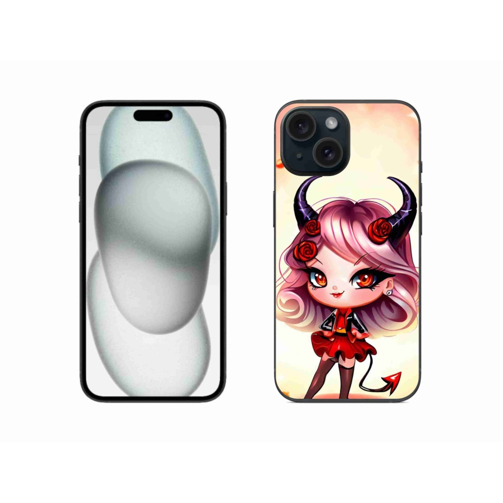 Zselés borítás mmCase iPhone 15 készülékhez - rajzfilm ördög