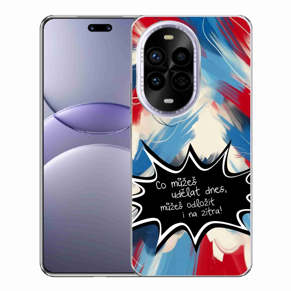 Gél borító mmCase a Huawei Nova 13 Pro 5G készülékhez - vicces szöveg 9 fekete háttér