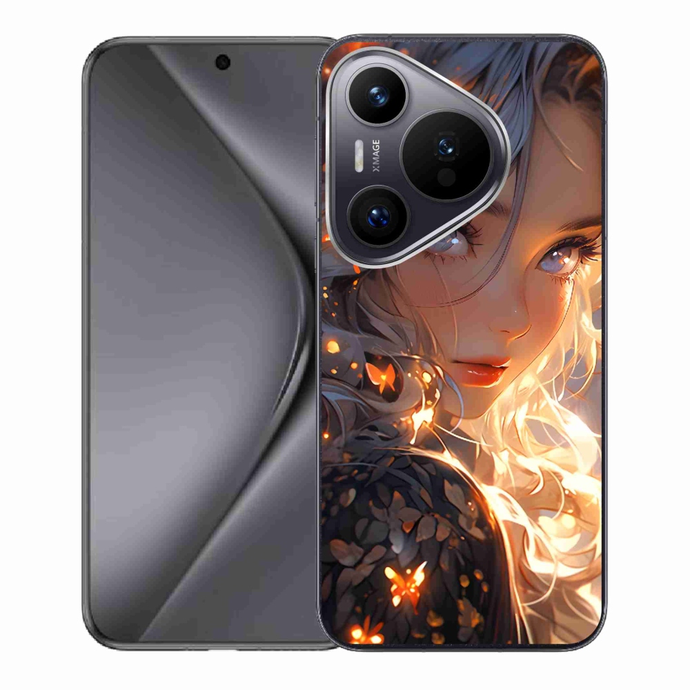 Gél borító mmCase a Huawei Pura 70-en - lány és pillangók