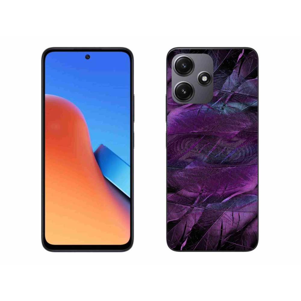 Gél borítás mmCase a Xiaomi Redmi 12 5G számára - lila tollak