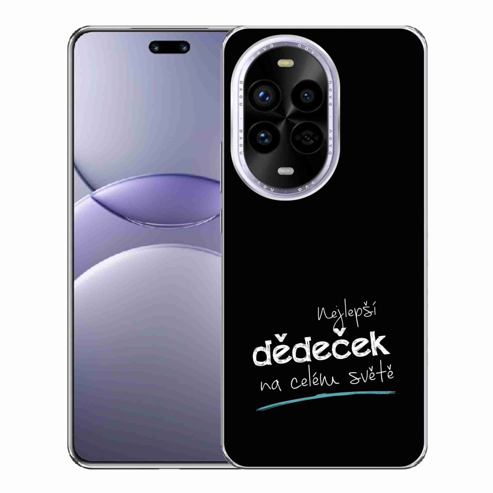 Gél borító mmCase a Huawei Nova 13 Pro 5G - legjobb nagyapa 3 fekete háttérrel