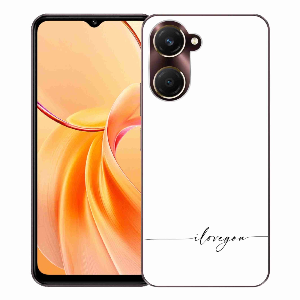 Gél borító mmCase a Vivo Y28s 5G-hez - Szeretlek fehér háttérrel