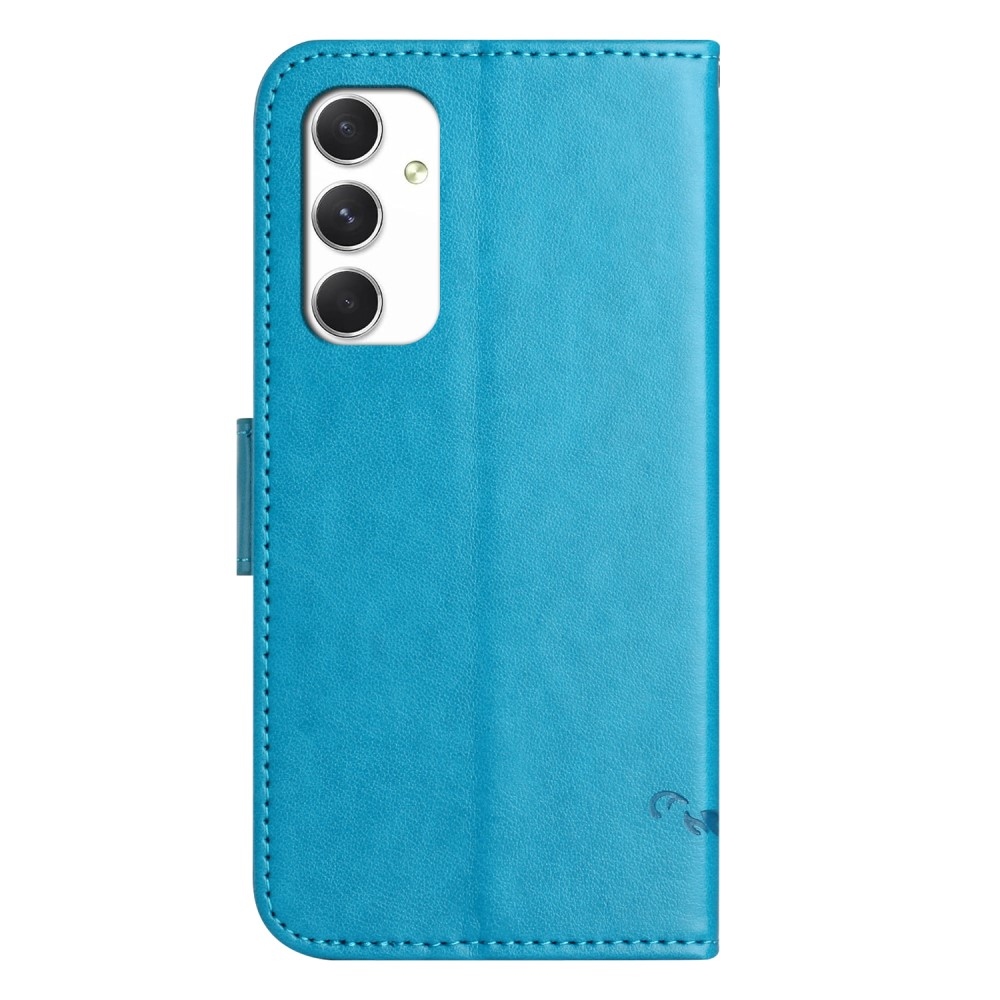 Virágos könyv tok Samsung Galaxy A16 4G/5G készülékhez - kék