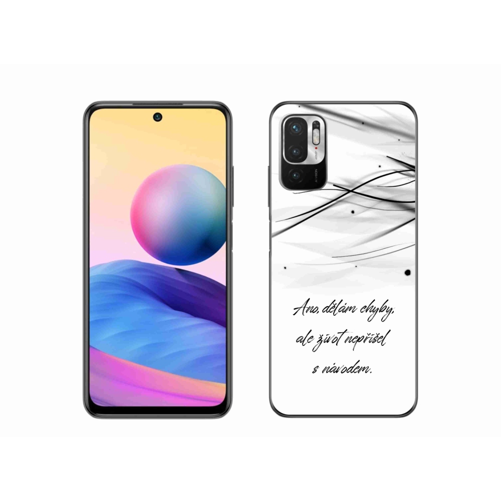 Gél borítás mmCase a Xiaomi Redmi Note 10 5G készülékhez - idézem fehér háttér