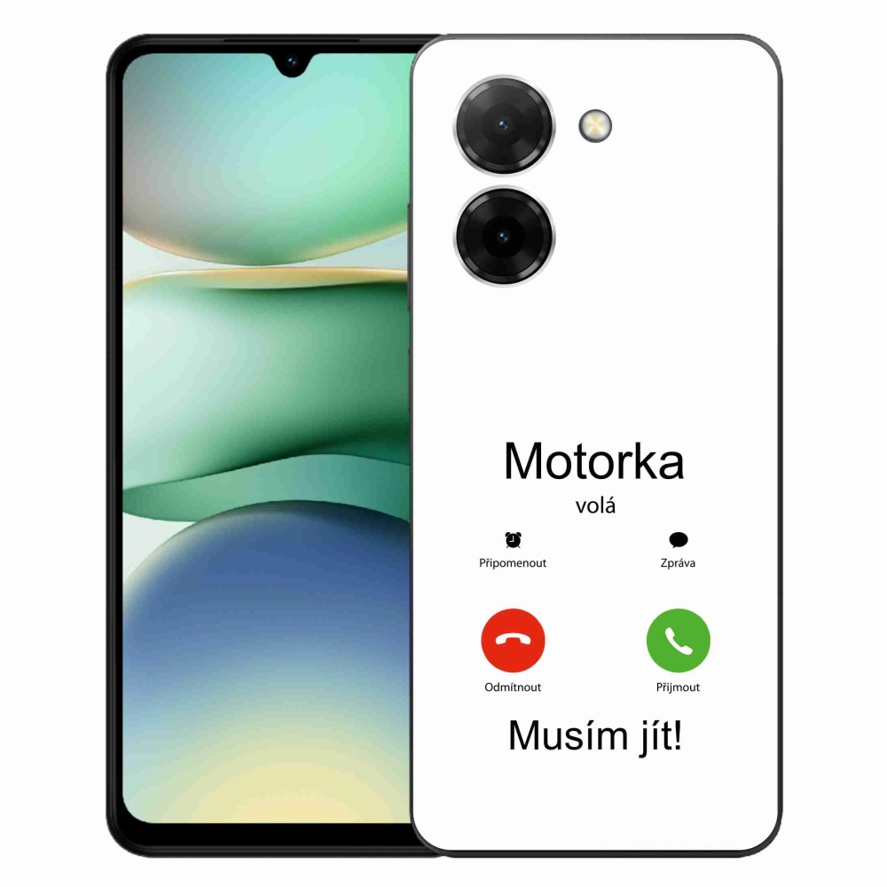 Gél borító mmCase a Xiaomi Redmi A5 (171.7x77.8x8.3mm) - motoros hívások fehér háttérrel