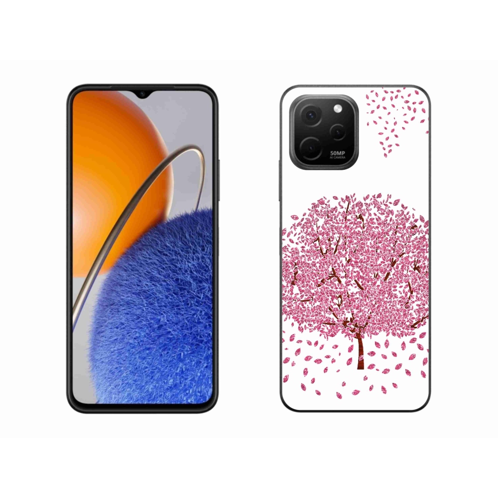 Gél borító mmCase a Huawei Nova Y61 készülékhez - rajzfilmfa levelekkel