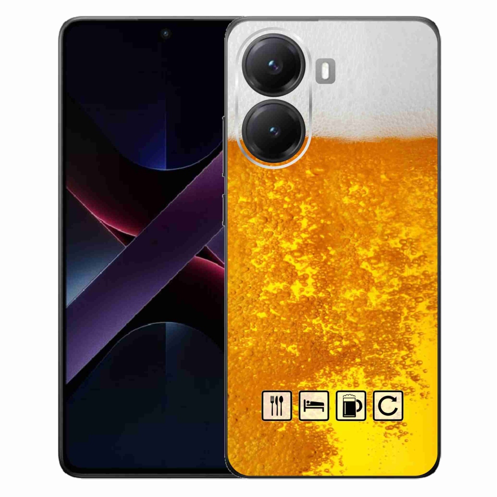 Gél borítás mmCase a Xiaomi Poco X7 Pro 5G számára - sör motívum 3